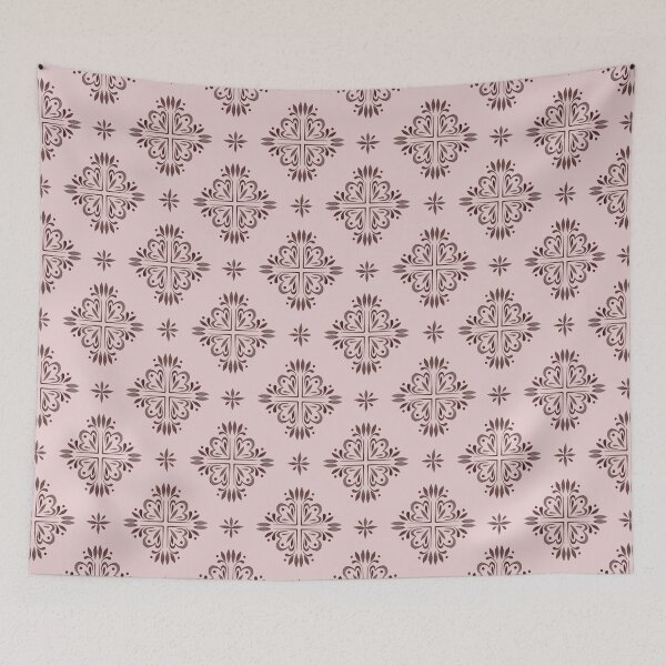 Item preview, burgundy soft pink damask seamless pattern designed and sold by ​Jyoti Digital Artist.