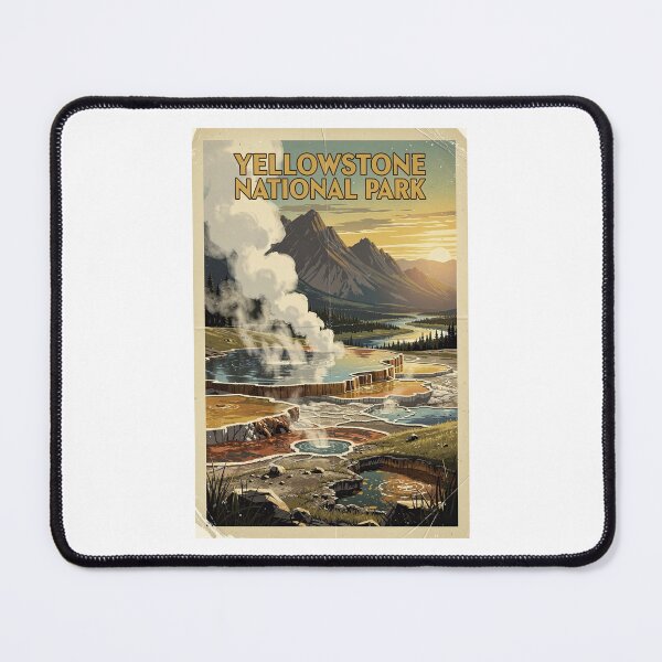 Item preview, Yellowstone National Park Vintage Travel Art designed and sold by Teelogic.