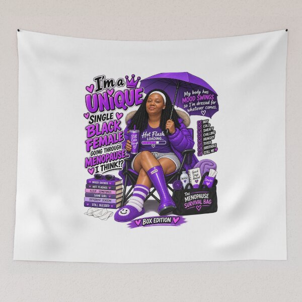 Item preview, I’m a Unique Single Black Female Going Through Menopause – BOX Edition designed and sold by KBOX CULTURE WEAR.