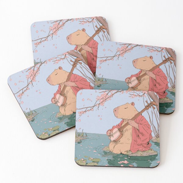 Item preview, Capybara Shamisen Sakura designed and sold by VelvetMeadow.