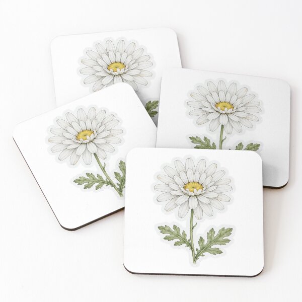 Item preview, Single White Daisy | Vintage Botanical Daisy Illustration | Cottagecore Minimalist Sticker designed and sold by FineLineBotanical .