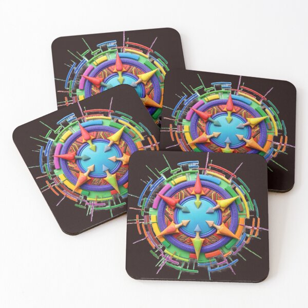 Item preview, chromatic compass C colorful geometric abstract design designed and sold by SmashingDeals.