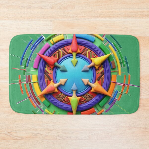 Item preview, chromatic compass C colorful geometric abstract design designed and sold by SmashingDeals.