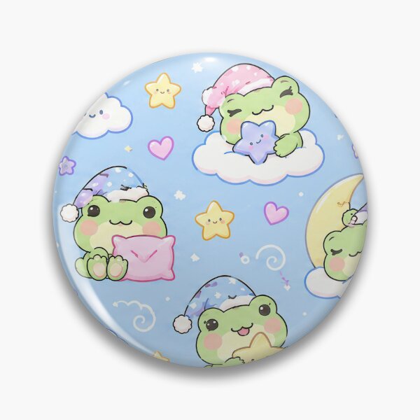 Item preview, Kawaii Frog Sleepy Star Pattern designed and sold by Soft Berry Studio.