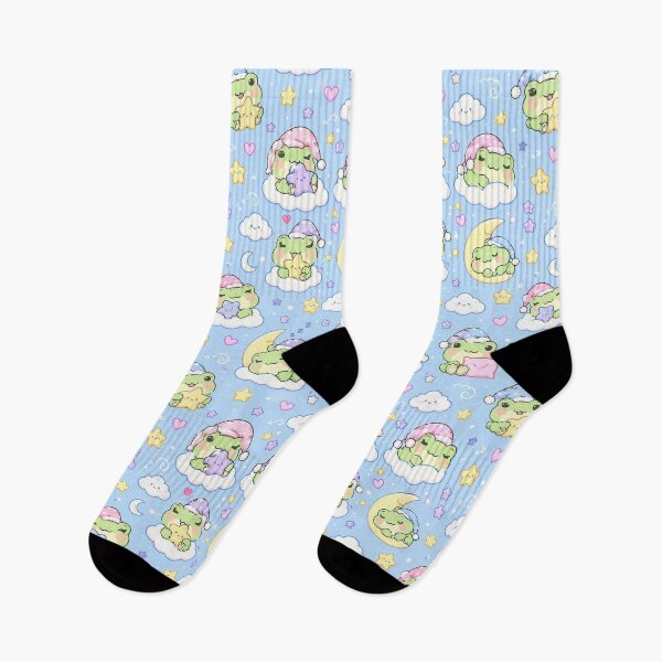 Item preview, Kawaii Frog Sleepy Star Pattern designed and sold by Soft Berry Studio.