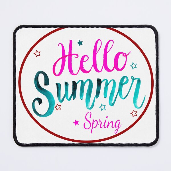 Item preview, Vibrant Hello Summer Spring Typography Badge Vector Design designed and sold by Carftora786.
