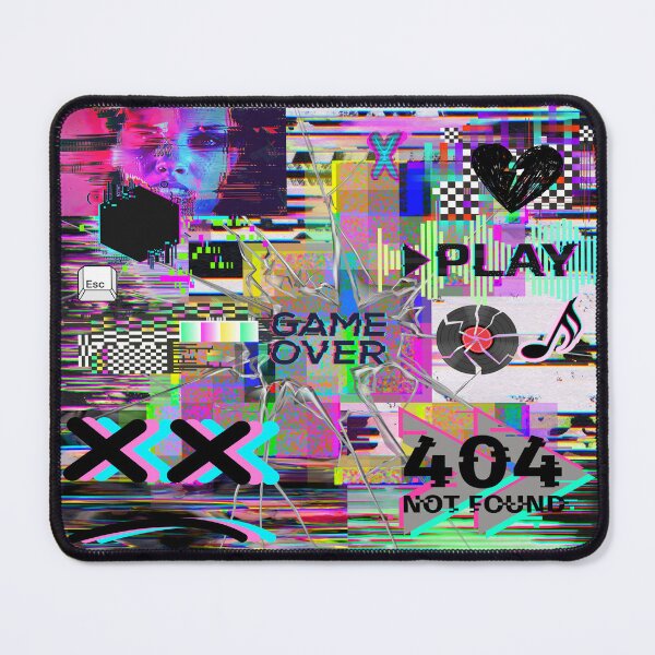 Item preview, Glitchcore Gamer Collage Art designed and sold by Side By Side Studio.