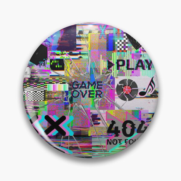 Item preview, Glitchcore Gamer Collage Art designed and sold by Side By Side Studio.