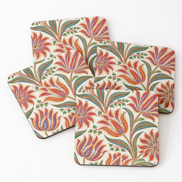 Item preview, Colorful Tulip Folk Floral Botanical Pattern designed and sold by TheVintageEdit.