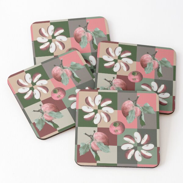Item preview, Farm Fresh Apple Slice Radials on Squares designed and sold by Digitalmyth's Designs.
