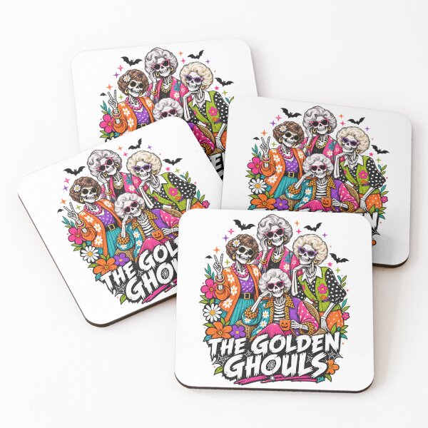 Item preview, The Golden Ghouls Retro Skeleton Squad Halloween Art    designed and sold by DesignArtist.ia.
