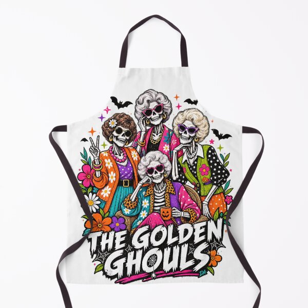 Item preview, The Golden Ghouls Retro Skeleton Squad Halloween Art    designed and sold by DesignArtist.ia.