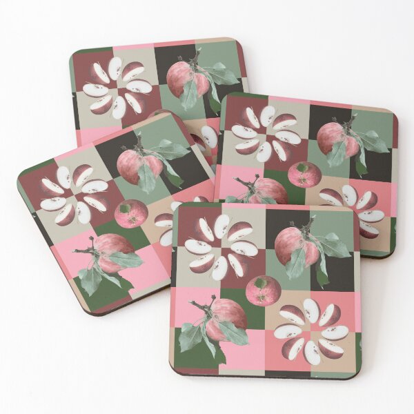 Item preview, More Farm Fresh Apple Slice Radials on Squares designed and sold by Digitalmyth's Designs.