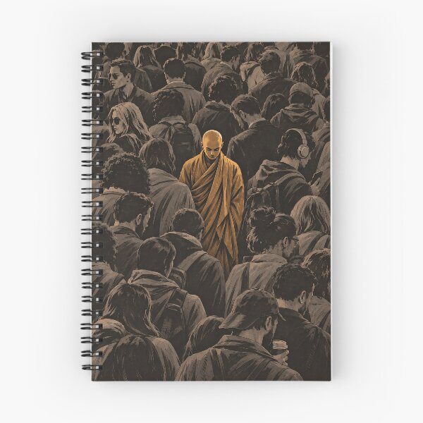 Item preview, Within the Noise — Monk in a Crowded World Spiritual Art designed and sold by SacredLensV.