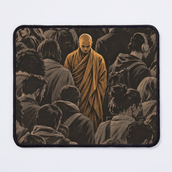 Item preview, Within the Noise — Monk in a Crowded World Spiritual Art designed and sold by SacredLensV.