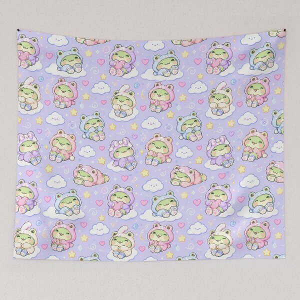 Item preview, Kawaii Frog Cozy Hoodie Pattern designed and sold by Soft Berry Studio.