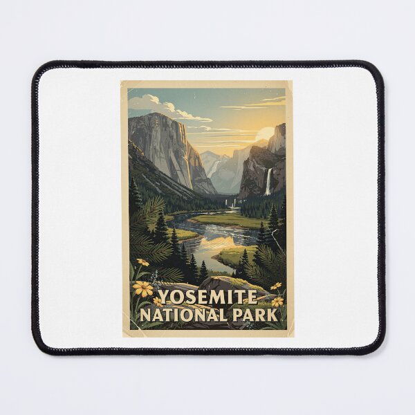 Item preview, Yosemite National Park Vintage Travel Art designed and sold by Teelogic.