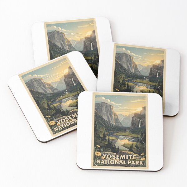 Item preview, Yosemite National Park Vintage Travel Art designed and sold by Teelogic.