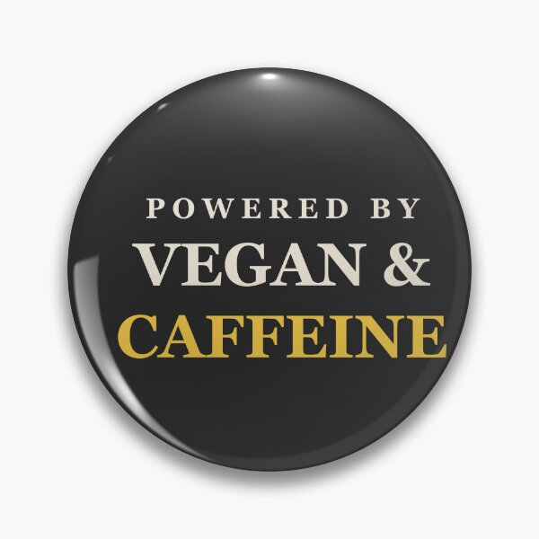 Item preview, Powered By Vegan & Caffeine - Vegan designed and sold by RetroThreadWorks.