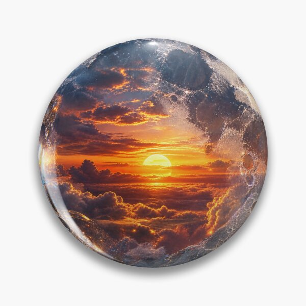Item preview, Sunset Trapped Inside a Glass Moon – Surreal Celestial Dreamscape designed and sold by Prince Tripathi .