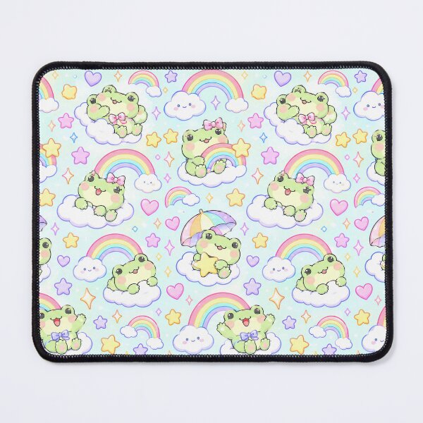 Item preview, Kawaii Frog Rainbow Pattern designed and sold by Soft Berry Studio.
