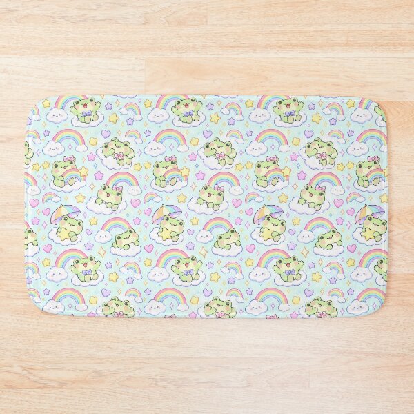 Item preview, Kawaii Frog Rainbow Pattern designed and sold by Soft Berry Studio.