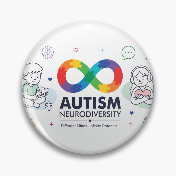 Item preview, Autism Neurodiversity Awareness Banner with Colorful Infinity Symbol, Children and Inclusive Icons designed and sold by JrNergal.