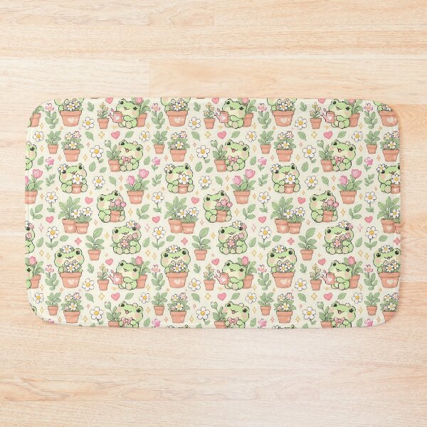 Item preview, Kawaii Frog Flower Pot Pattern designed and sold by Soft Berry Studio.