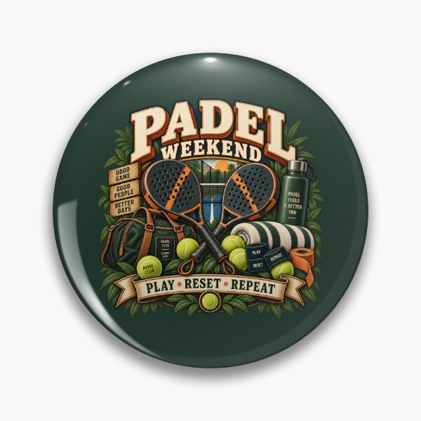 Item preview, Vintage Padel Weekend Retro Sports Design designed and sold by Mostafa Studio.