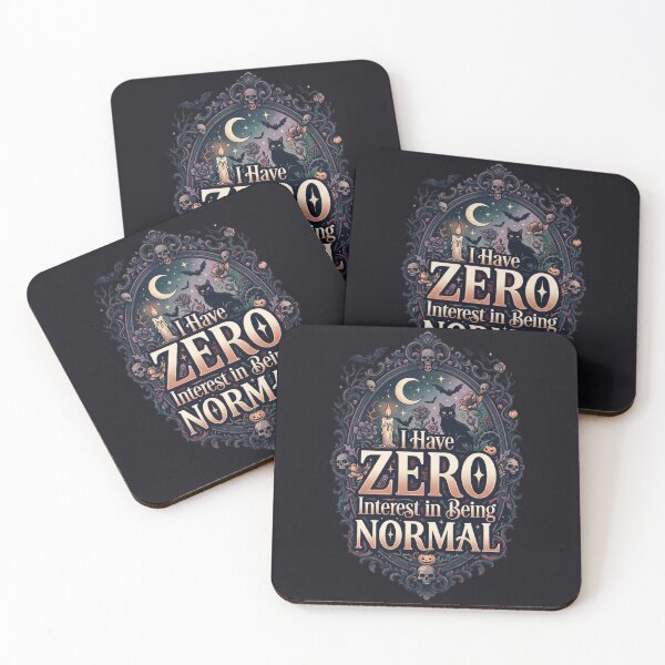 Item preview, I Have Zero Interest in Being Normal Goth Black Cat Dark Academia designed and sold by Pick&Grin.
