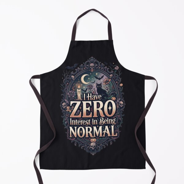 Item preview, I Have Zero Interest in Being Normal Goth Black Cat Dark Academia designed and sold by Pick&Grin.