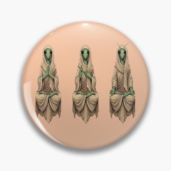 Item preview, 3 Zen Mantis in Meditation – Spiritual Aliens T-Shirt designed and sold by Animal Cosmic Society.