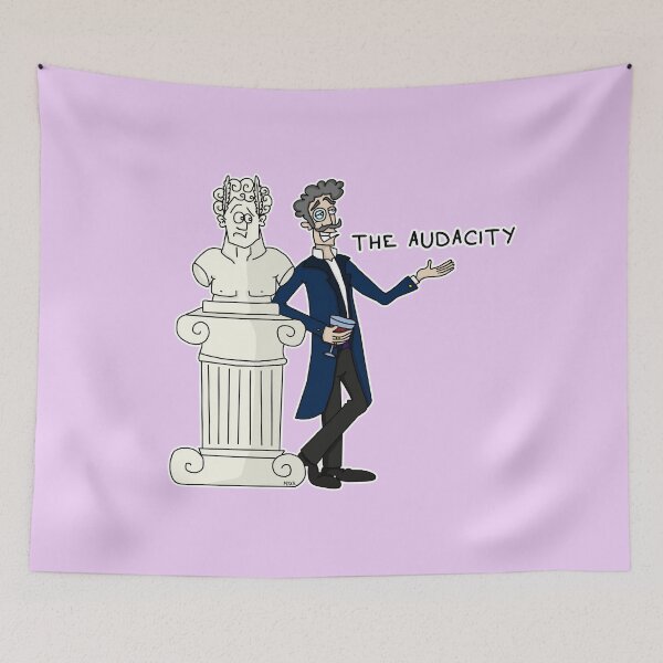 Item preview, The Audacity Sticker | Sarcastic Gentleman & Statue Meme designed and sold by MyxaART.