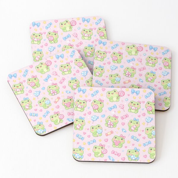 Item preview, Kawaii Frog Candy Pattern designed and sold by Soft Berry Studio.