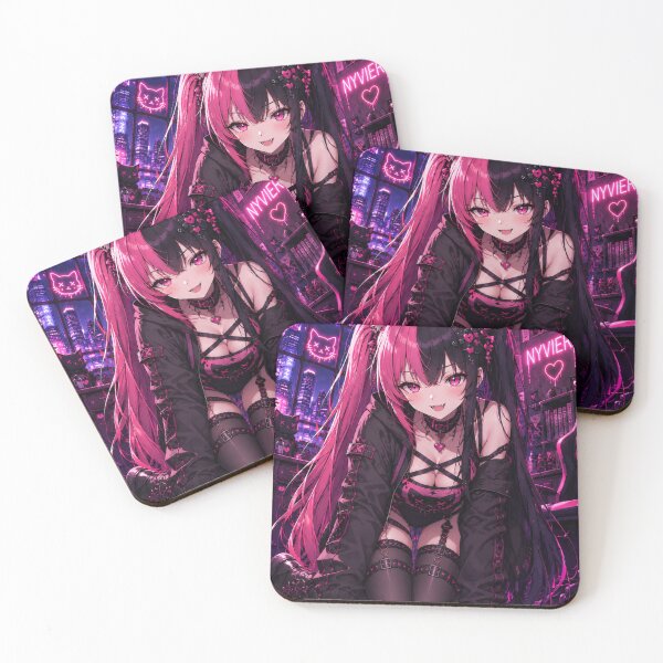 Item preview, Nyviera Neon Cyber Goth Catgirl designed and sold by Revyra Design .