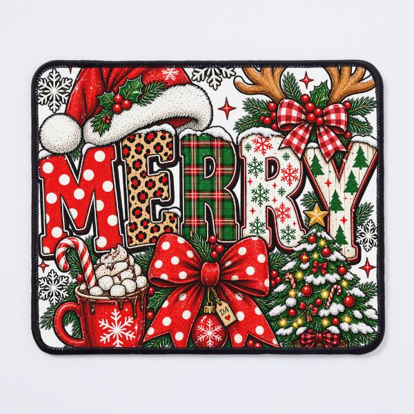 Item preview, Merry Coquette Leopard Plaid Christmas Bow Art designed and sold by DesignArtist.ia.