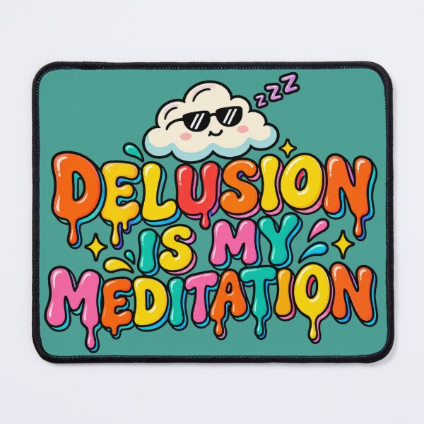 Item preview, Delusion Is My Meditation Funny Quote designed and sold by HANG ON STUDIO .