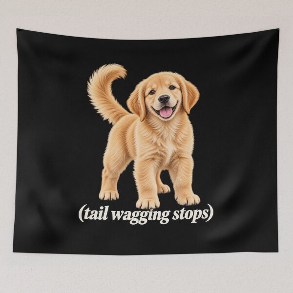 Item preview, Tail Wagging Stops Funny Dog Meme Design Sweatshirt – Funny Dog Lover Gift, Canine Humor Graphic designed and sold by Trendably.
