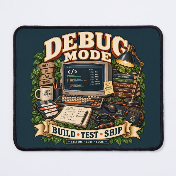 Item preview, Vintage Debug Mode Programmer Coding Design designed and sold by Mostafa Studio.