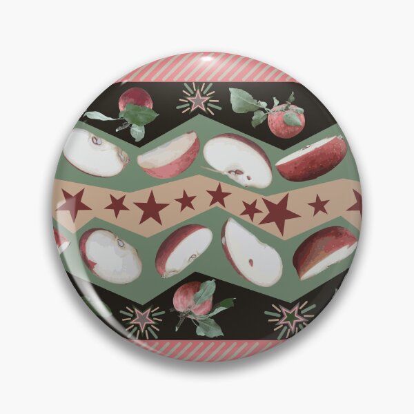 Item preview, Farm Fresh Apple Slice Zig Zag Stripes designed and sold by Digitalmyth's Designs.