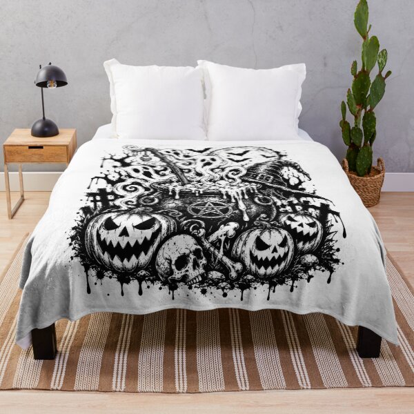 Item preview, Spooky Witch Cauldron Ghost Potion Halloween Pumpkin Graphic designed and sold by shemodas.