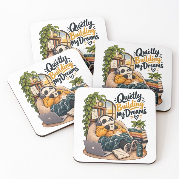 Item preview, Quietly Building My Dreams – Cozy Dreamer Motivation designed and sold by Pixel & Ponder.