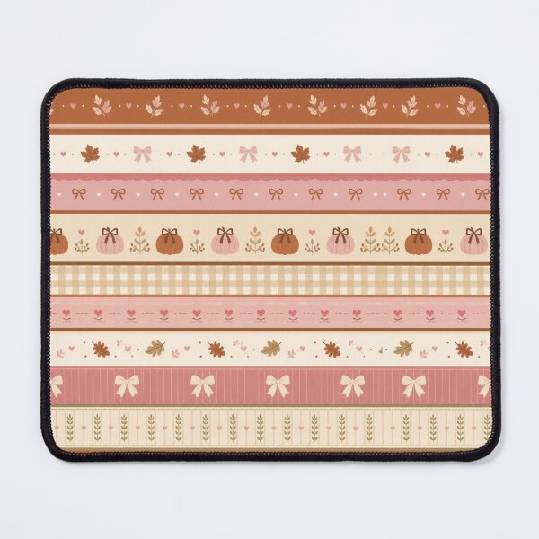 Item preview, Coquette Autumn Ribbon Stripe Pattern | Cute Pink & Brown Fall Aesthetic designed and sold by MiaBellaGirl.
