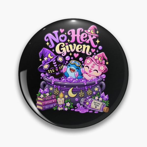 Item preview, No Hex Given – Witchy Cats Self Care Cauldron designed and sold by BigfeetLittlepaws.