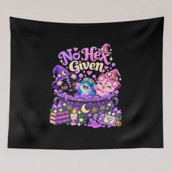 Item preview, No Hex Given – Witchy Cats Self Care Cauldron designed and sold by BigfeetLittlepaws.