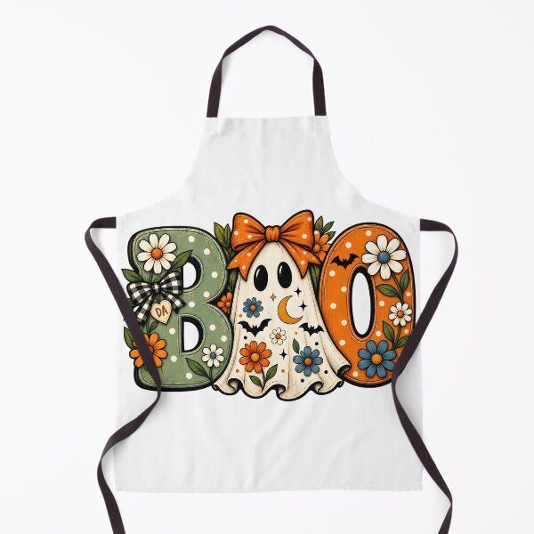 Item preview, Cute Boo Ghost Coquette Floral Bow Halloween Typography Art designed and sold by DesignArtist.ia.