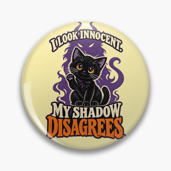 Item preview, Cute Evil Black Cat With Demon Shadow designed and sold by Meandmyshop.