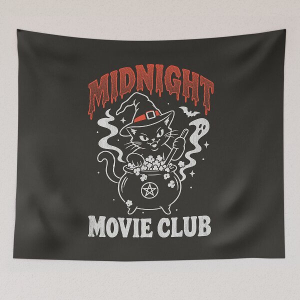Item preview, Midnight Movie Club Halloween Cat Witch designed and sold by CamaleonDesigns.
