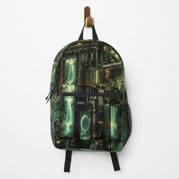 Item preview, Futuristic Green Cyberpunk City Sci Fi Megacity designed and sold by IRON SIREN.