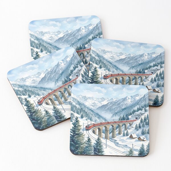 Item preview, Glacier Express Switzerland Travel Poster – Alpine Mountain Train designed and sold by POSTERIOCREW.
